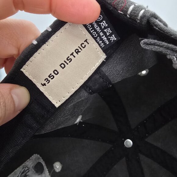 boho Pardon My French embroidered gray canvas adjustable baseball hat - Picture 8 of 8